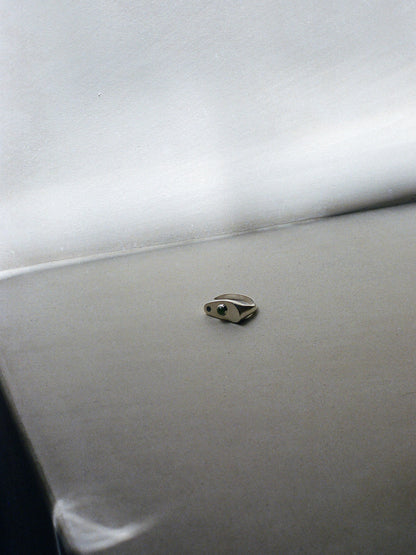 Memphis Ring (sapphire and jade)