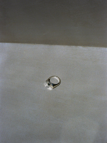 Memphis Ring (sapphire and jade)